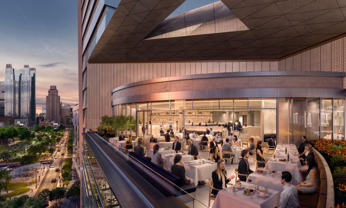Estiatorio Milos terrace at The Shops & Restaurants at Hudson Yards