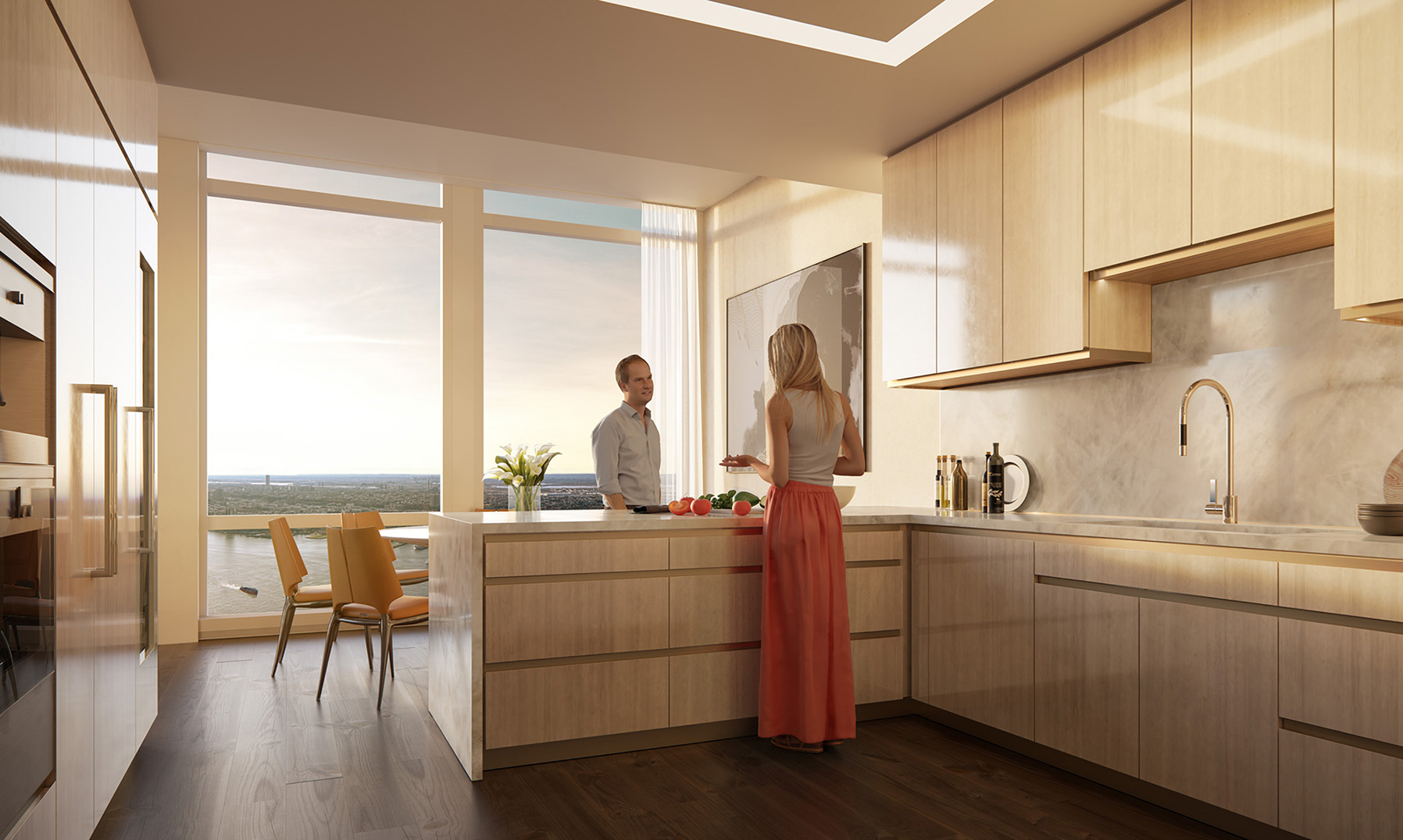 Windowed eat-in kitchen